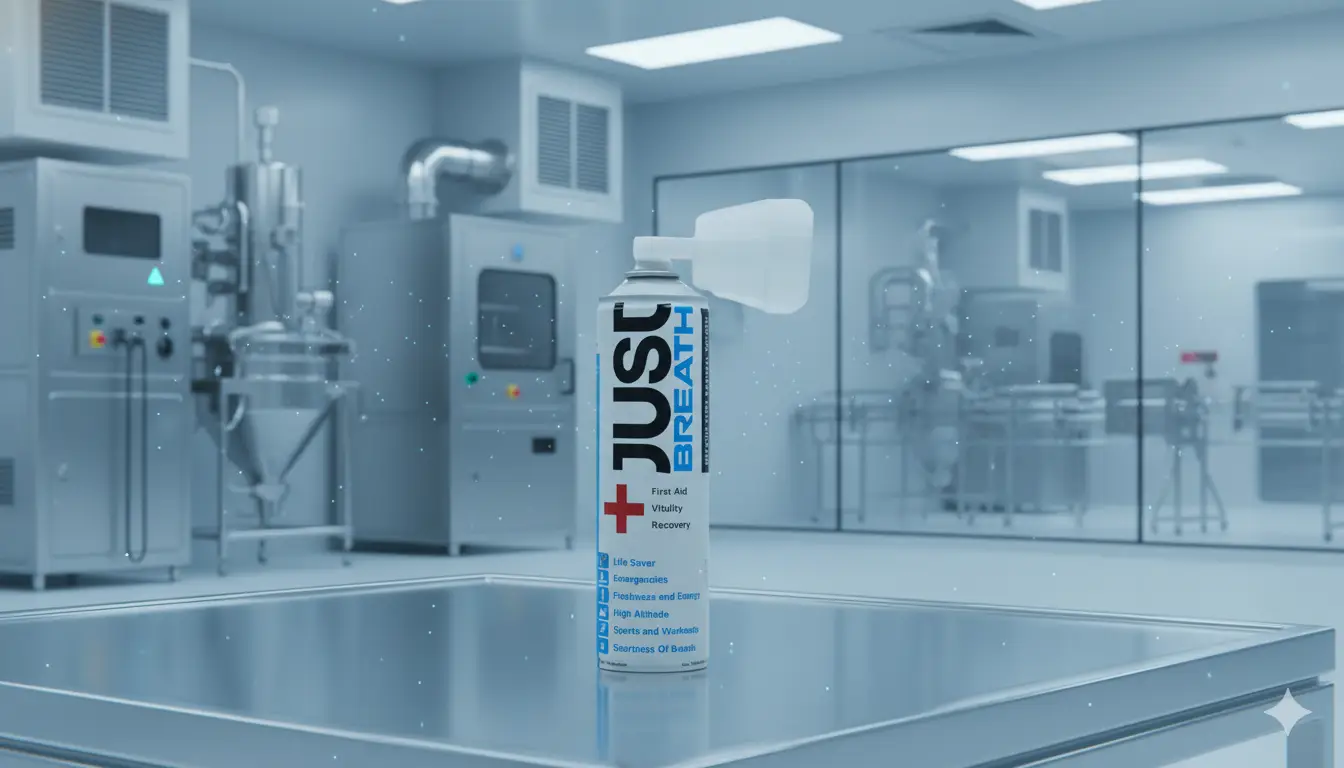 Portable oxygen can used by travelers for altitude and breathing comfort