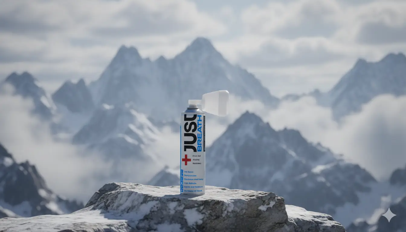 Portable oxygen can for adventure activities like trekking and hiking