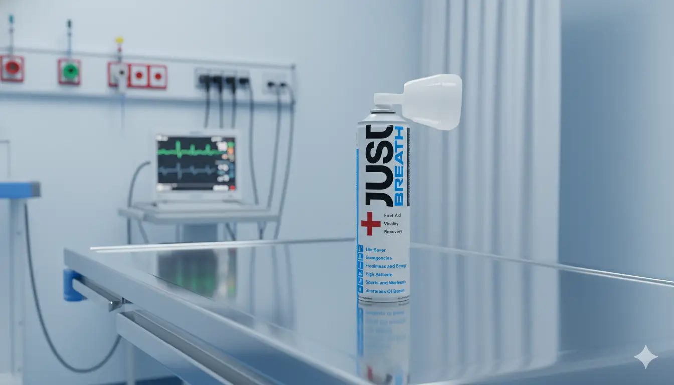 Portable oxygen can used for instant breathing support during high pollution conditions