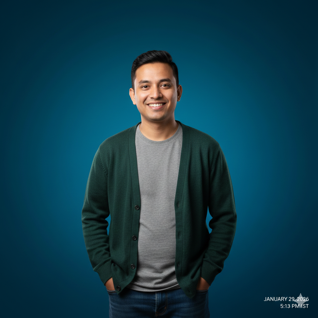 Bhaktapur resident reviewing a portable oxygen can in Nepal after uphill travel